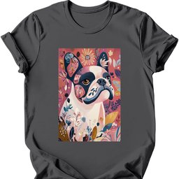 Bulldog Boho Dog T Shirt Gift For Dog Lover