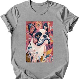 Bulldog Boho Dog T Shirt Gift For Dog Lover