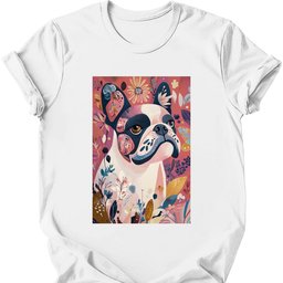 Bulldog Boho Dog T Shirt Gift For Dog Lover