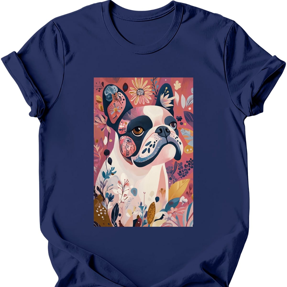 Bulldog Boho Dog T Shirt Gift For Dog Lover