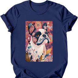 Bulldog Boho Dog T Shirt Gift For Dog Lover