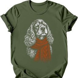Cocker Spaniel Winter Dog T Shirt Gift For Dog Lover
