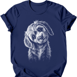 Cavapoo Tilted Dog T Shirt Gift For Dog Lover