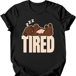 Chocolate Labrador Tired Dog T Shirt Gift For Dog Lover