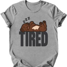 Chocolate Labrador Tired Dog T Shirt Gift For Dog Lover