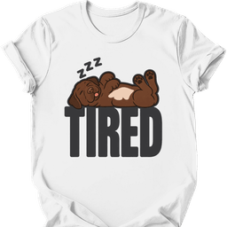 Chocolate Labrador Tired Dog T Shirt Gift For Dog Lover