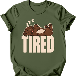 Chocolate Labrador Tired Dog T Shirt Gift For Dog Lover