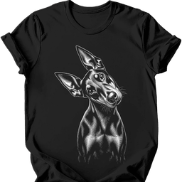 Doberman Tilted Dog T Shirt Gift For Dog Lover