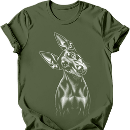Doberman Tilted Dog T Shirt Gift For Dog Lover
