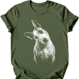 Bull Terrier Tilted Dog T Shirt Gift For Dog Lover