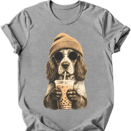 Brittany Spaniel Hipster Dog T Shirt Gift For Dog Lover