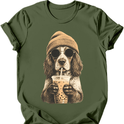 Brittany Spaniel Hipster Dog T Shirt Gift For Dog Lover