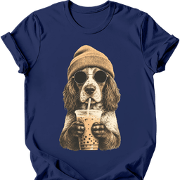 Brittany Spaniel Hipster Dog T Shirt Gift For Dog Lover