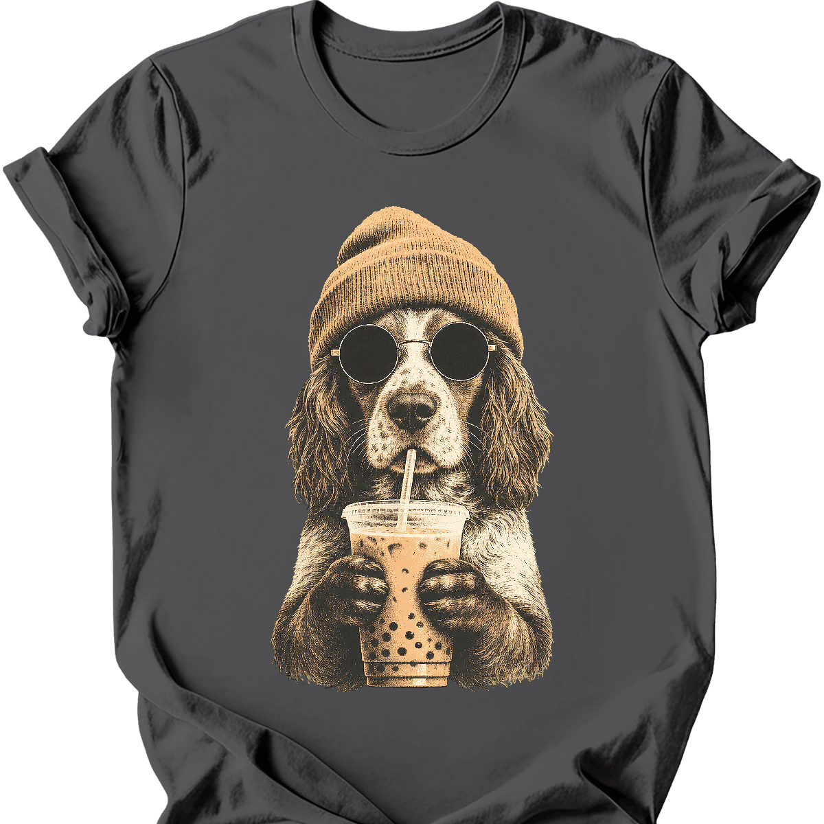 Brittany Spaniel Hipster Dog T Shirt Gift For Dog Lover