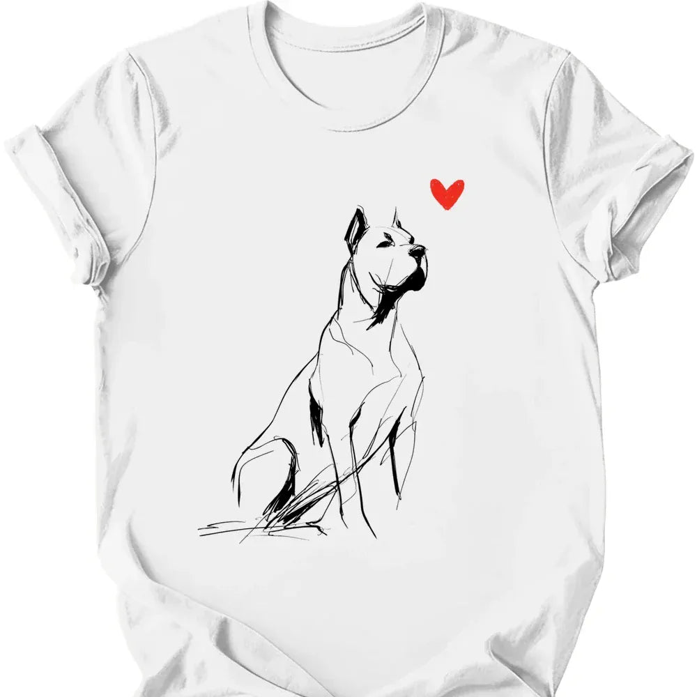 Cane Corso Sketch Dog T Shirt Gift For Dog Lover