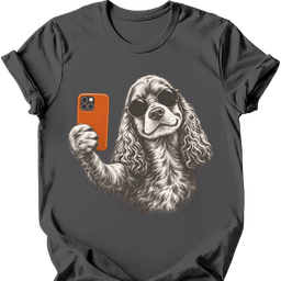 Cocker Spaniel Selfie Dog T Shirt Gift For Dog Lover