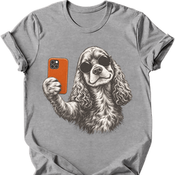 Cocker Spaniel Selfie Dog T Shirt Gift For Dog Lover
