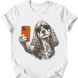 Cocker Spaniel Selfie Dog T Shirt Gift For Dog Lover
