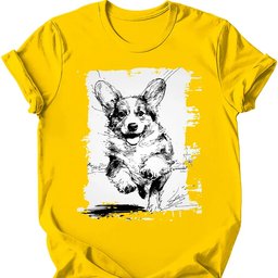 Corgi Running Dog T Shirt Gift For Dog Lover