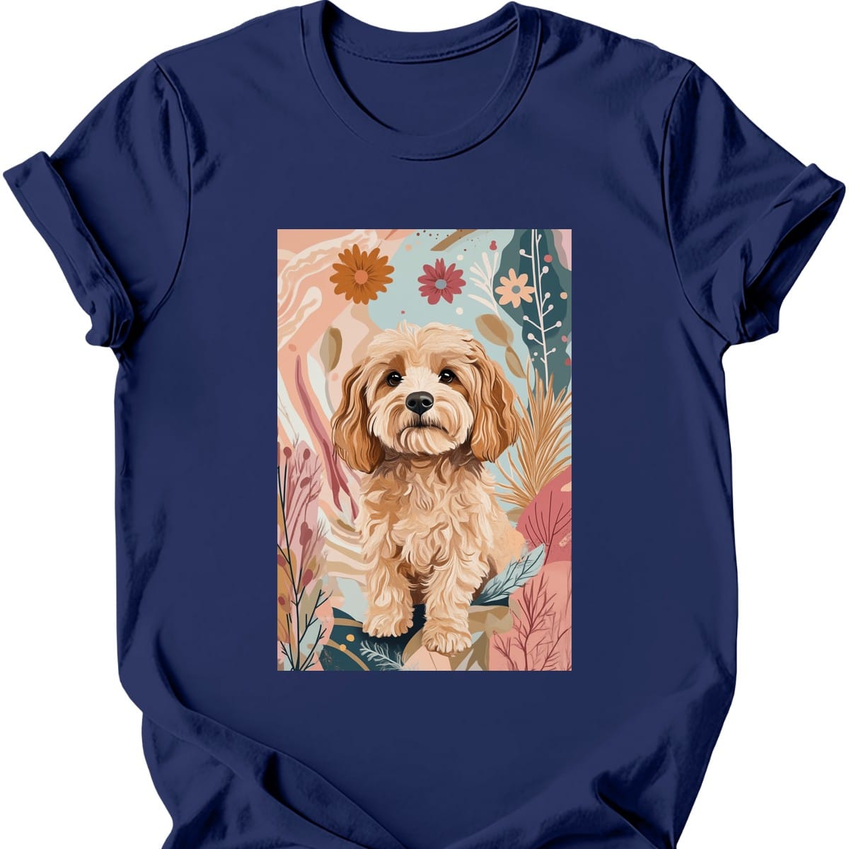 Cavapoo Boho Dog T Shirt Gift For Dog Lover