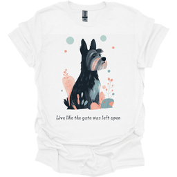 Cesky Terrier Live Like The Gate Was Left Open T Shirt Gift For Dog Lover