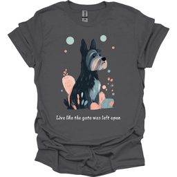 Cesky Terrier Live Like The Gate Was Left Open T Shirt Gift For Dog Lover