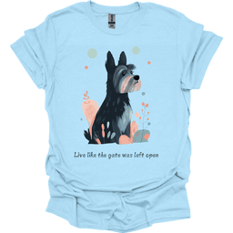 Cesky Terrier Live Like The Gate Was Left Open T Shirt Gift For Dog Lover