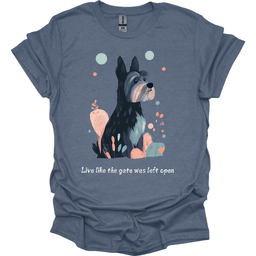 Cesky Terrier Live Like The Gate Was Left Open T Shirt Gift For Dog Lover