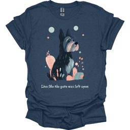 Cesky Terrier Live Like The Gate Was Left Open T Shirt Gift For Dog Lover