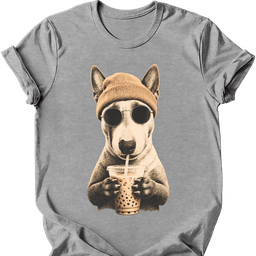 Bull Terrier Hipster Dog T Shirt Gift For Dog Lover