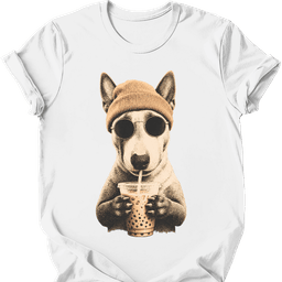 Bull Terrier Hipster Dog T Shirt Gift For Dog Lover