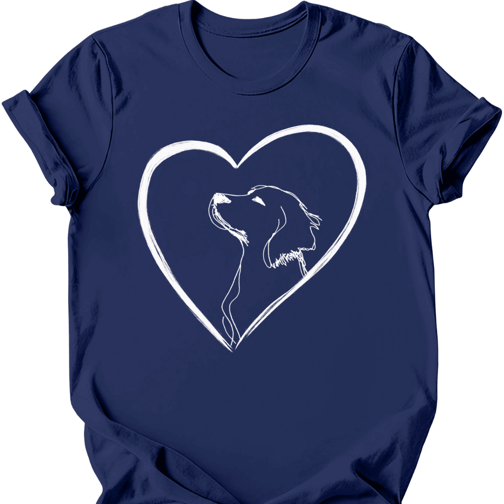 Brittany Heart Dog T Shirt Gift For Dog Lover