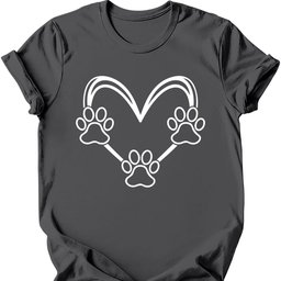 Dog Paw Heart T Shirt Gift For Dog Lover