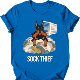Doberman Sock Thief T Shirt Gift For Dog Lover
