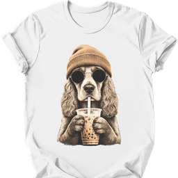 Cocker Spaniel Hipster Dog T Shirt Gift For Dog Lover