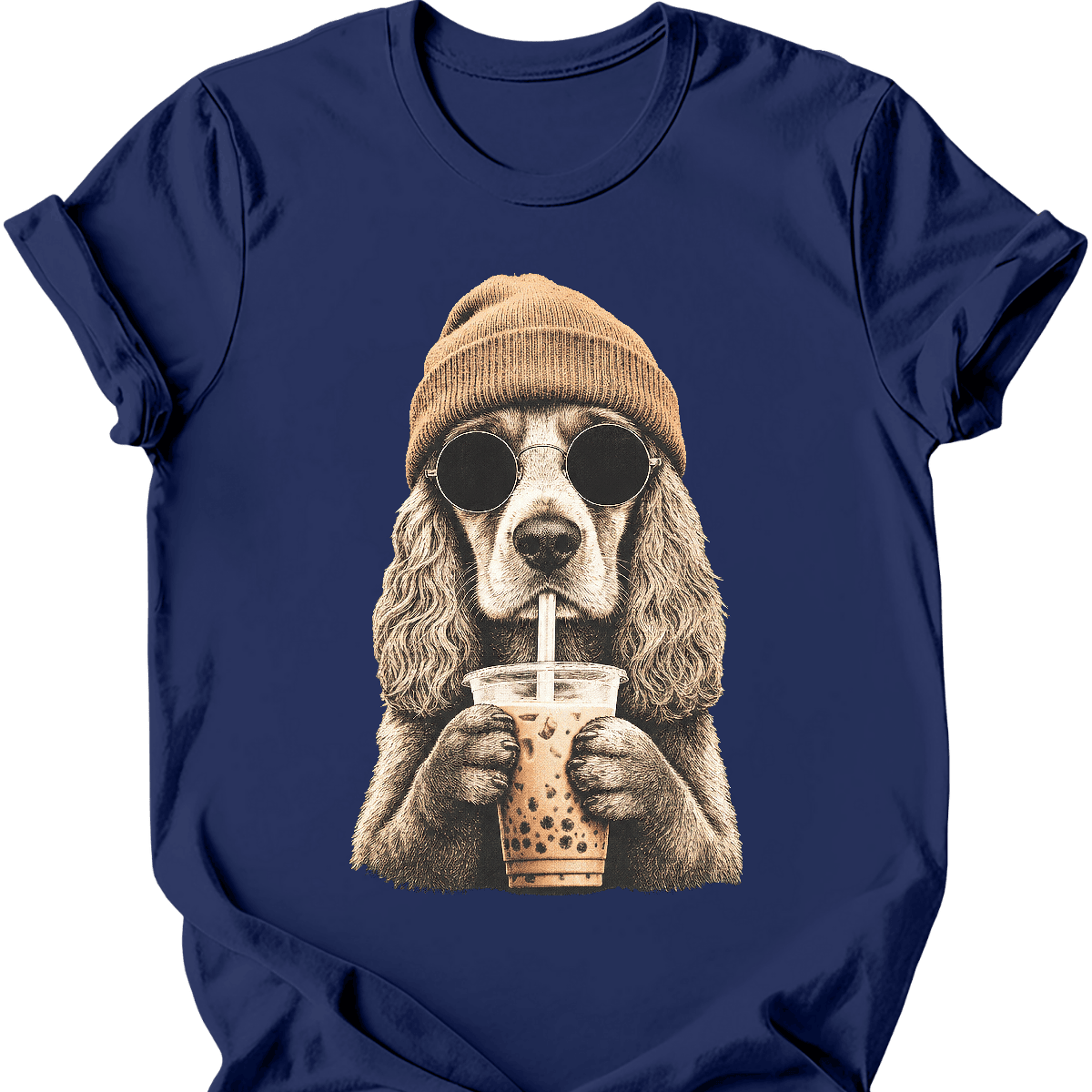 Cocker Spaniel Hipster Dog T Shirt Gift For Dog Lover