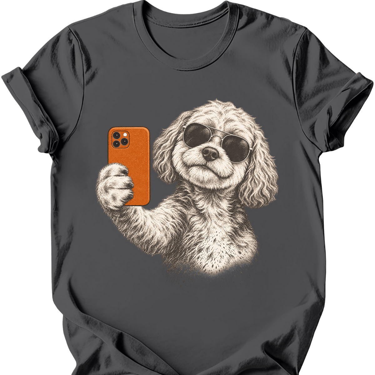 Cavachon Selfie Dog T Shirt Gift For Dog Lover