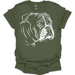 Bulldog Line Art T Shirt Gift For Dog Lover