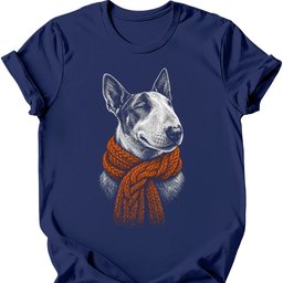 Bull Terrier Winter Dog T Shirt Gift For Dog Lover