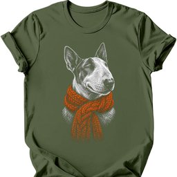Bull Terrier Winter Dog T Shirt Gift For Dog Lover
