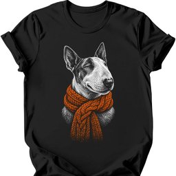 Bull Terrier Winter Dog T Shirt Gift For Dog Lover