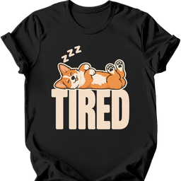 Corgi Tired Dog T Shirt Gift For Dog Lover