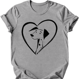 Dalmatian Heart Dog T Shirt Gift For Dog Lover