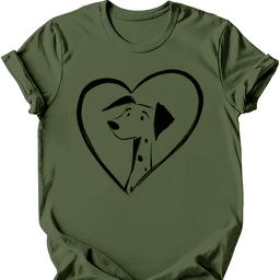 Dalmatian Heart Dog T Shirt Gift For Dog Lover