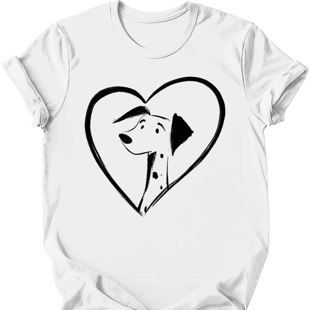 Dalmatian Heart Dog T Shirt Gift For Dog Lover