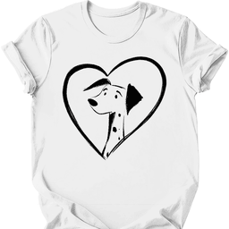 Dalmatian Heart Dog T Shirt Gift For Dog Lover