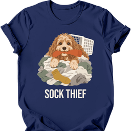 Cavapoo Sock Thief T Shirt Gift For Dog Lover