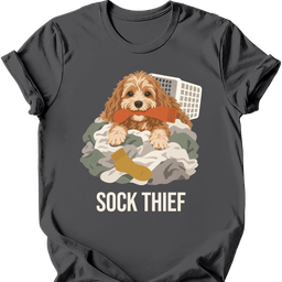 Cavapoo Sock Thief T Shirt Gift For Dog Lover