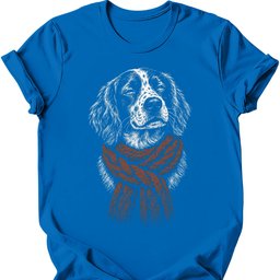 Brittany Spaniel Winter Dog T Shirt Gift For Dog Lover
