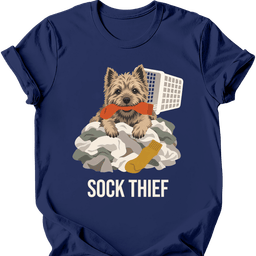 Cairn Terrier Sock Thief T Shirt Gift For Dog Lover